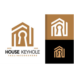 Modern House Keyhole Logo Icon