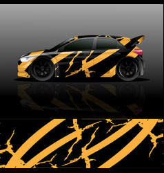 Rally Car Decal Graphic Wrap Abstract Back