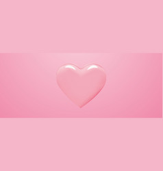 3d Glossy Pink Heart Design Element