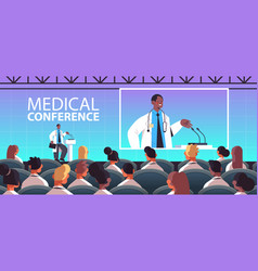 African American Male Doctor Giving Speech