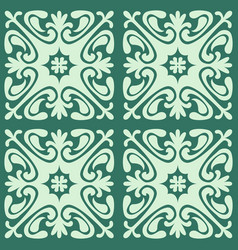 Abstract Seamless Pattern On Green Emerald