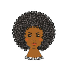 Beautiful African Woman Portrait Stylized Hair