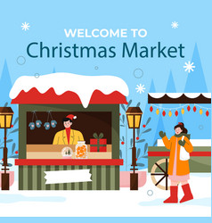 Christmas Season Market Isolated On White