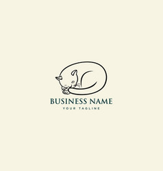 Hand Drawn Cat Logo Design