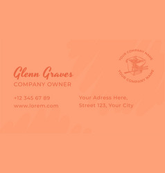 Company Owner Business Card Of Restaurant Shop