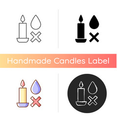 Extinguish Candle Without Water Manual Label Icon