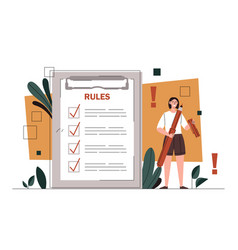 List Rules Regulations Concept