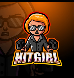 Mafia Hitgirl Mascot Esport Logo Design