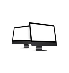 Two Modern Black Desktop Pc