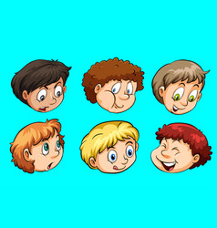 A Group Of Faces Showing Different Expressions