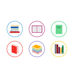 Colorful Book Icon Set