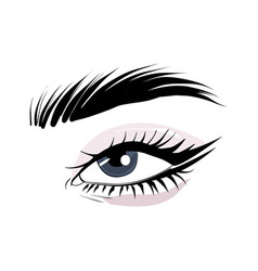 Eyelashes Extension Cat Eye Makeup With Black