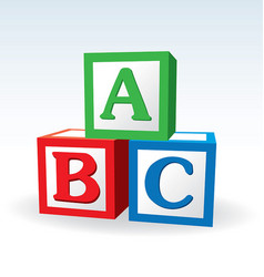 Kids abc letter blocks Royalty Free Vector Image