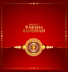 Beautiful Raksha Bandhan Red Background With Rakhi