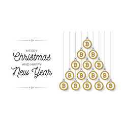 Bitcoin Christmas And New Year Bauble Tree