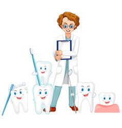 Dentist woman examining patient teeth Royalty Free Vector