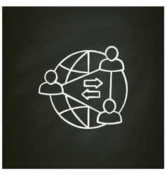 Two-sides Network Effects Chalk Icon