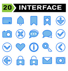 User Interface Icon Set Include Bank Debit