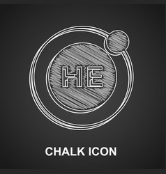 Chalk Helium Chemical Element Icon Isolated