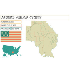 Map Of Arkansas County In Arkansas Usa