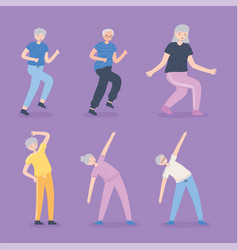 Elderly People Doing Exercise