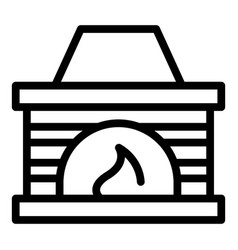 Industry Furnace Icon Outline Gas Burning