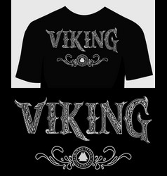 Viking Logo With Ornament Font