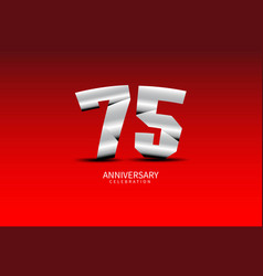 75 Year Anniversary Celebration Logo Silver