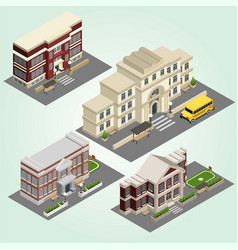 Isometric Building Street City