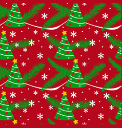 Set Of Christmas And New Year Seamless Pattern