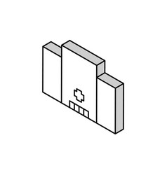 Hospital Clinic Building Isometric Icon