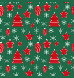 Set Of Christmas And New Year Seamless Pattern