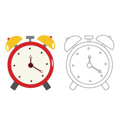 Alarm Clock Clipart With Outline