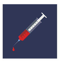 Blood Injection On A White Background