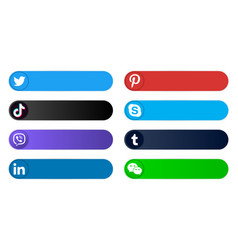 Stickers Set Of Popular Social Media Icons