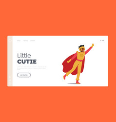 Child Superhero Landing Page Template African Boy