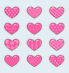 Collection Of Cute Pink Heart Stickers