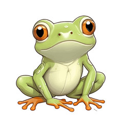 Green Frog Cartoon Art