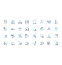 Property Linear Icons Set Real Estate