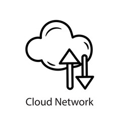 Cloud Network Outline Icon Design Da