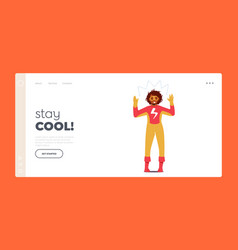 Stay Cool Landing Page Template Funny Girl