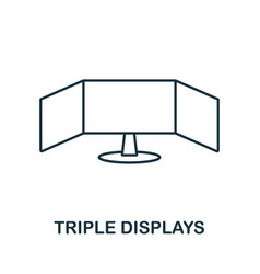 Triple Displays Icon Simple Element From