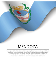 Waving Flag Of Mendoza Is A Region Of Argentina