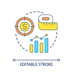 Financial Goals Measuring Concept Icon