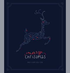 Lovely Christmas Design With A Jumping Reindeer