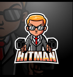 Mafia Hitman Mascot Esport Logo Design