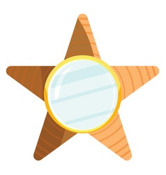 Star Mirror On A White Background