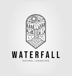 Tiered Waterfall Or River Falls Logo Design