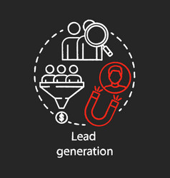 Lead Generation Chalk Concept Icon Digital