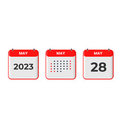 May 28 Calendar Design Icon 2023 Calendar